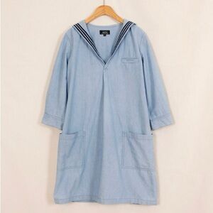 A.P.C. Chambray Sailor Dress XS